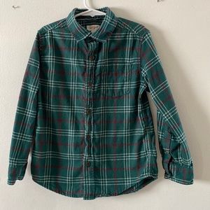 Cat&jack boys green button down flannel